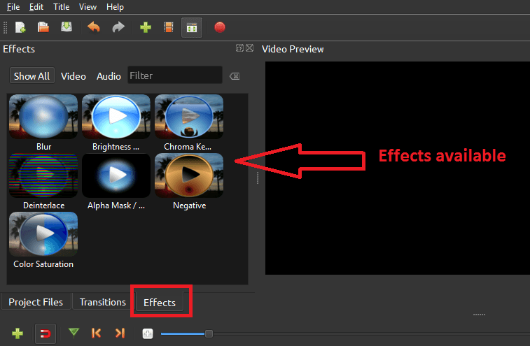 openshot video editor wind filter