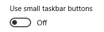 Use Small Taskbar Icons