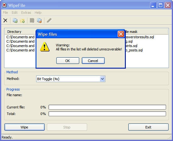 File deletion clearance tool