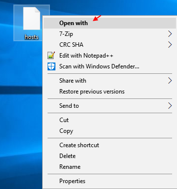 Hosts File Open With Windows 10