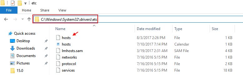 Hosts Folder System 32 Windows 10