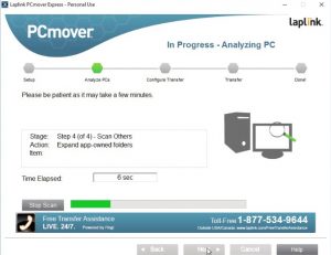pcmover 2 scanning