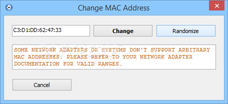 mac address changer for windows vista