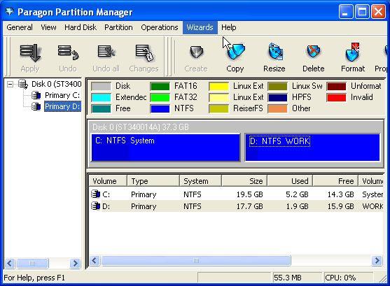 paragon partition manager partition windows 10