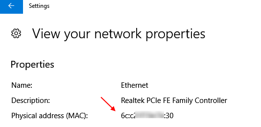 how to know the mac address of laptop