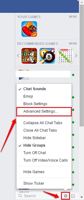 How to turn off chat on messenger