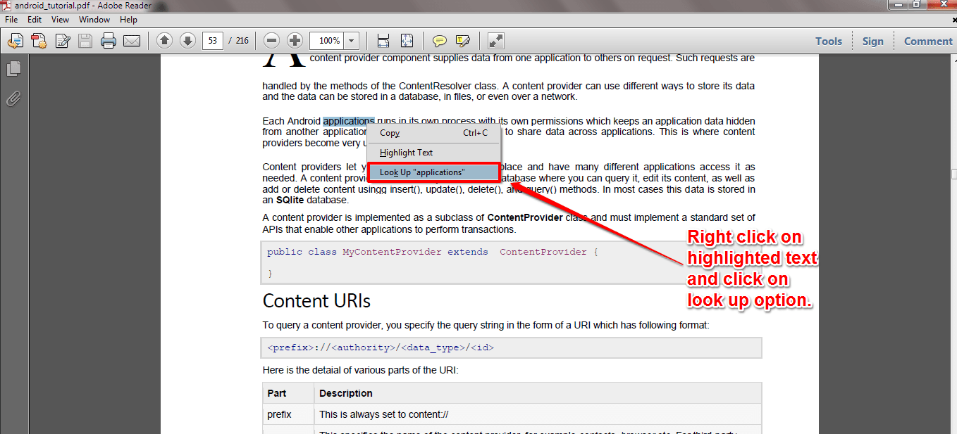 copy highlighted text from pdf