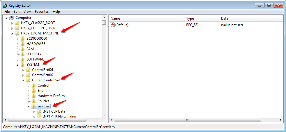 HKEY_local_Machine\System\CURRENTCONTROLSET\services\Serial INPA.