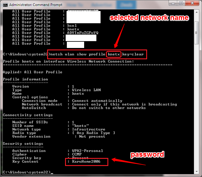 how to get a wifi password with cmd