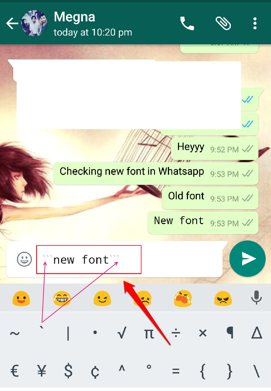 Как менять шрифт в ватсапе
