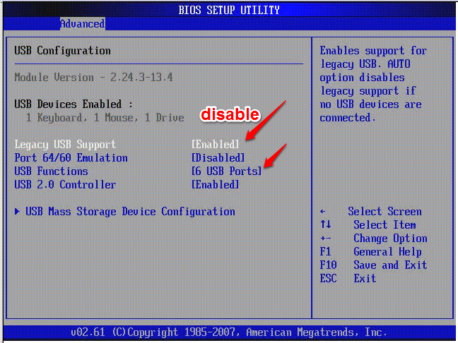 how to disable usb 3.0 in bios