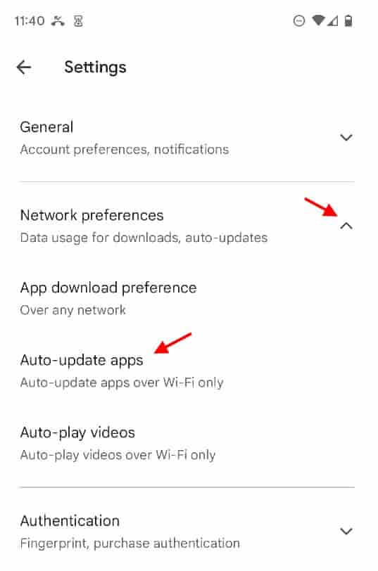 Stop Auto Update Wifi2