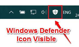 windows defender notification icon startup