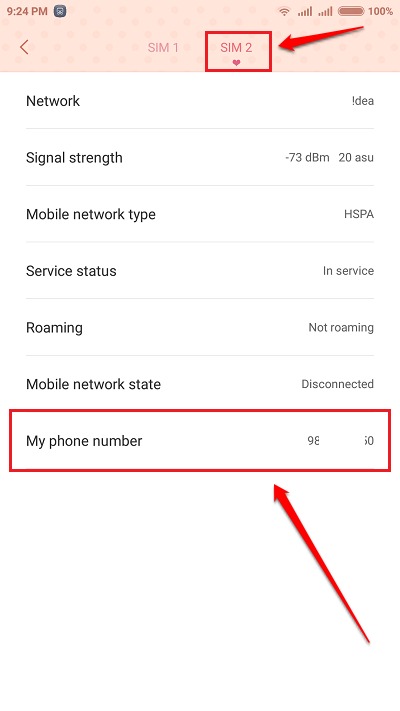 how to check your phone number android