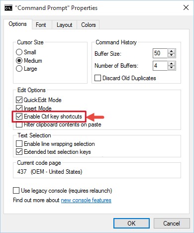 keyboard shortcut for paste comand