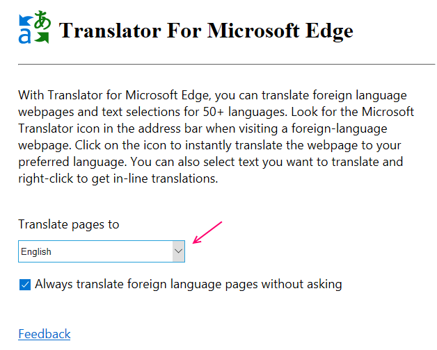 How To Automatically Translate A Web Page In Microsoft Edge 0522