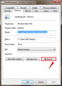 How to create a Desktop Shortcut of a CMD Command in Windows 11/10