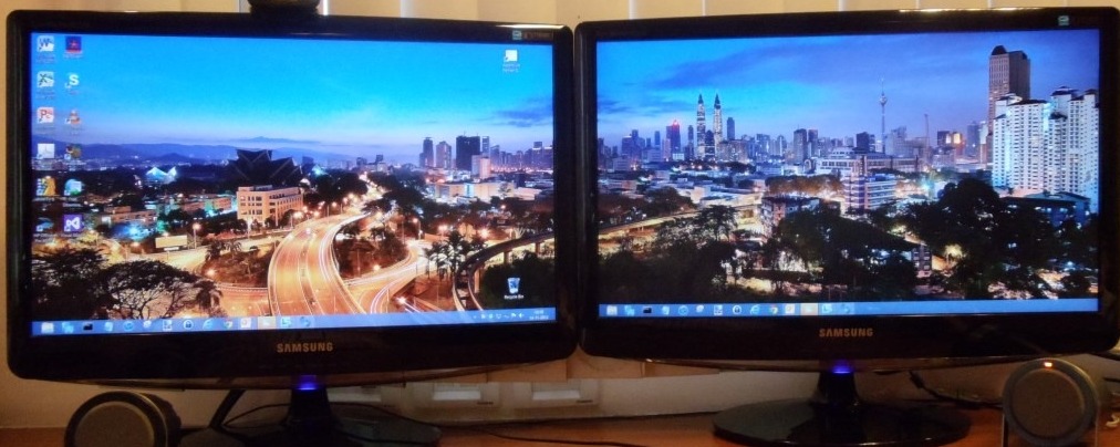 windows 10 multiple monitor setup