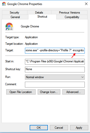 Chrome Set Default Browser Incognito