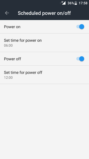 Scheduled Auto Shutdown Android