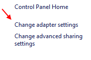 Change Adapter Settings