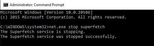 Disable Superfetch Service Cmd Windows 10