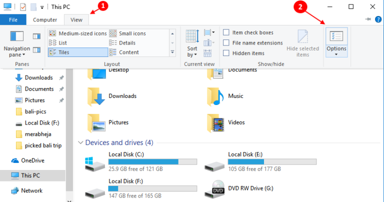 How to configure single click file / folder opening in Windows 10