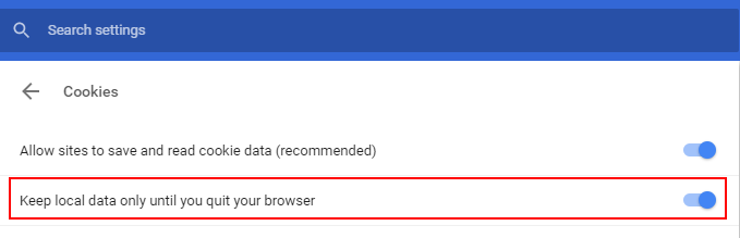 Keep browser