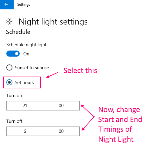 How to tweak Night light settings in Windows 10