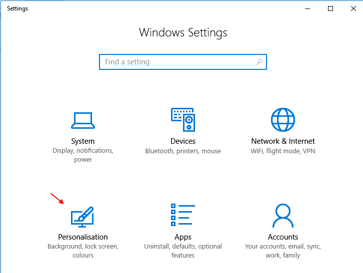 Personalization Windows 10