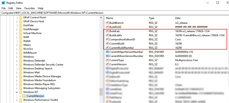 How to find out the version / Build of Windows Operating system