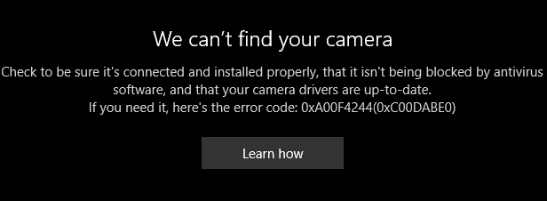 get installed msi camera working