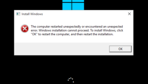 The computer restarted unexpectedly windows 10
