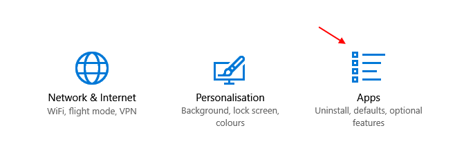 Apps Windows 10 Settings