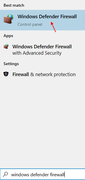 Windows Defender Firewall Min