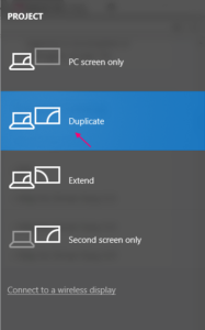 duplicate screen windows 10