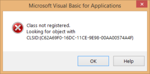 Class Not Registered error in Windows 10