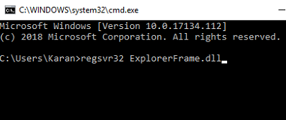 Re Register Explorerframe.dll File