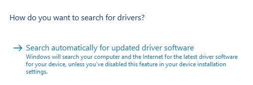 Search Automatically For Update Driver