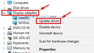 Update Dsiplay Driver