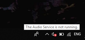 audio service not running 1