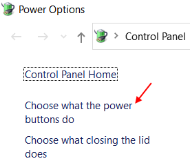 Choose What Power Buttons Do