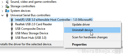 uninstall usb host controller windows 7