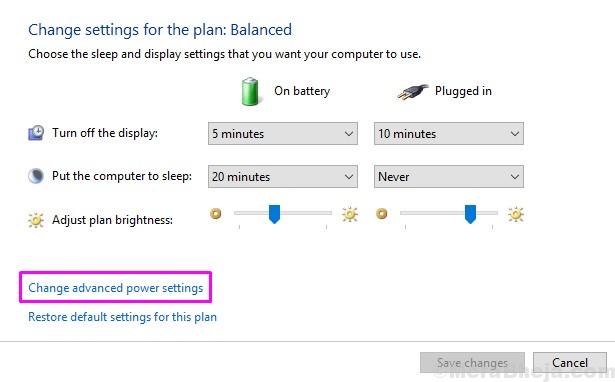 Change Advanced Power Settings 1