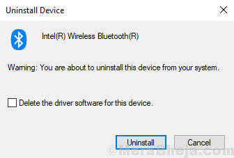 Bluwtooth Device Uninstall Confirm