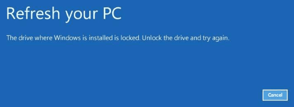 Error Fix The Drive Where Windows Is Installed Is Locked Windows 10 Error