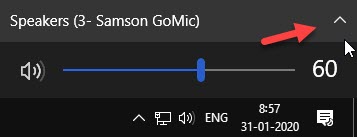 Expand Volume Options Taskbar