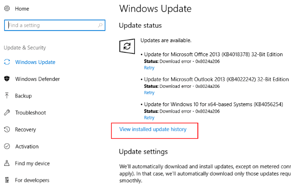 Installed Updates Wacom Pen Not Working Windows 10