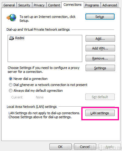 Lan Err Connection Reset