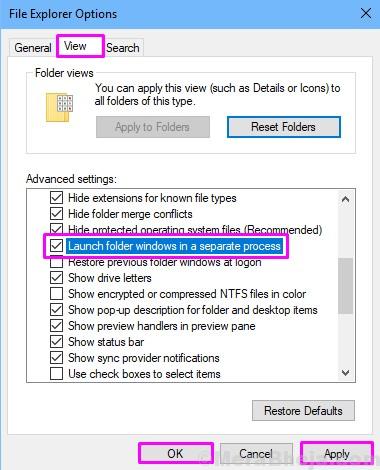 Launch Folder Windows In Seperate Process